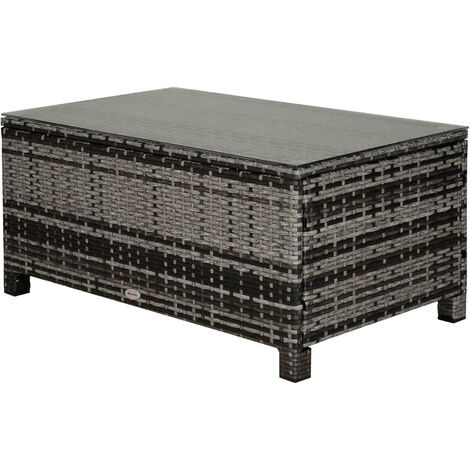 Table basse résine CARLY grise (1/5)