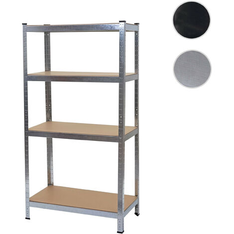 Étagère pour charges lourdes HWC-D67, étagère d'atelier, 160x80x40cm, chargement 320kg - noir