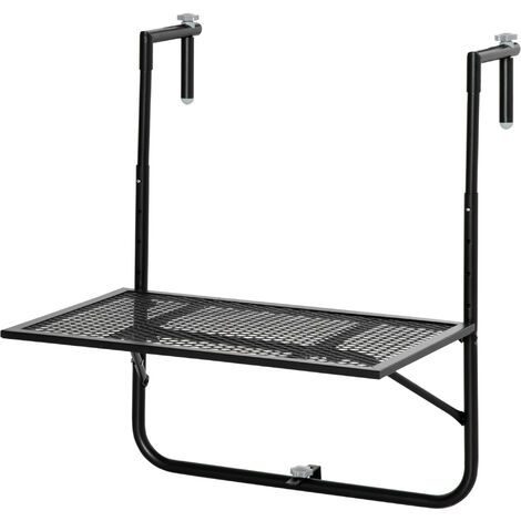 Table de balcon suspendue pliable IGOR noire (1/5)