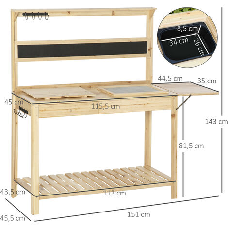 Table De Rempotage Avec étagères Marron Bois Massif De Pin Hl1046 67c9a70ae9e1cbaefa4b8725