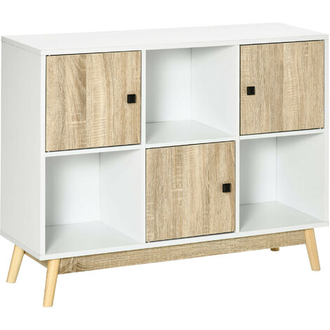 Bibliothèque scandinave REUS aspect chêne clair (1/5)