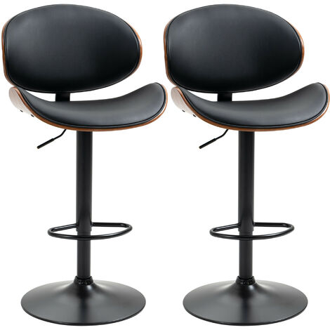 Lot de 2 tabourets de bar BRIAN coloris noir (1/5)