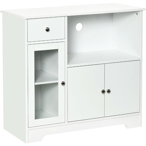 Meuble pour micro-ondes OSAKA blanc (1/5)