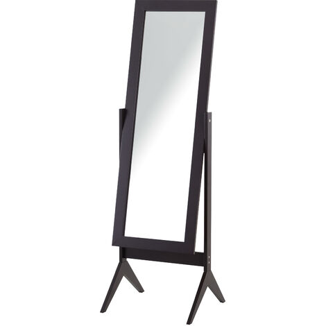 Miroir à pied inclinable DIANA brun foncé (1/5)