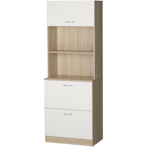 Buffet de cuisine NEWCASTLE bois et blanc (1/5)