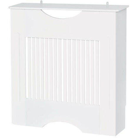 Cache radiateur HIDDEN blanc – Panneaux MDF classe E1 – Dimensions 78L x 19l x 82H cm – Fixation murale sécurisée – MH
