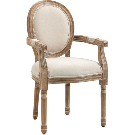 Chaise de salon LOIR de style Louis XVI gris (1/5)