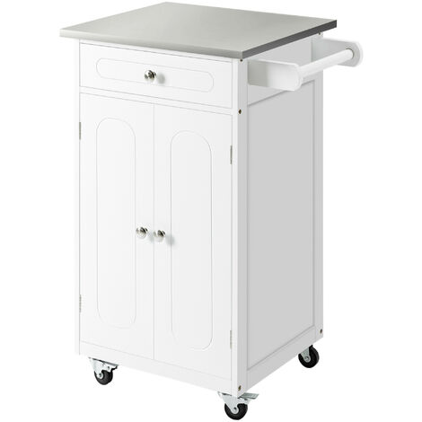 Desserte de cuisine inox JUNDAY blanche (1/5)