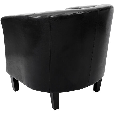 Fauteuil Club Pivotant Blanc En Similicuir - Chaise Réglable En Hauteur Avec Pied Stable, Idéal Salon, Salle à Manger Ou Bar