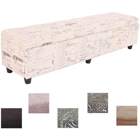 Banc banquette Kriens XXL, 180x45x45cm, cuir reconstitué, gris
