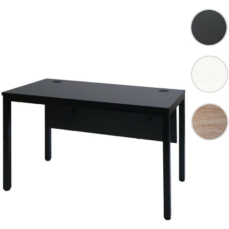 Bureau HWC-E94 - Table d'ordinateur 120x60cm - naturel-blanc (1/5)