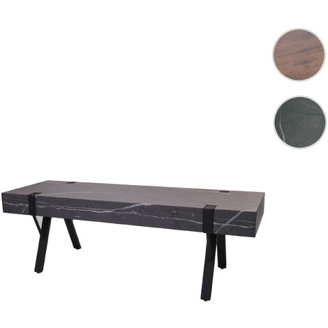 Rack TV HWC-L54 - Table de télévision Lowboard Table de télévision - métal 42x120x40cm - chêne sauvage foncé (1/5)