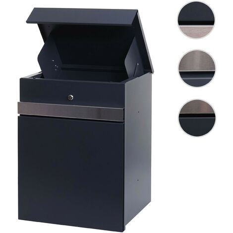 Boîte aux lettres HWC-K41 Boîte à colis - métal - acier inoxydable galvanisé anthracite (1/5)