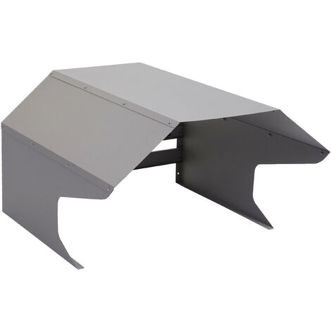 Garage pour tondeuse HWC-L43 - toit Abri pour tondeuse - métal 40x59x69cm - gris