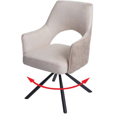 Lot De 6 Chaises De Salle à Manger HWC-N73, Chaise De Cuisine Pivotante Auto Return Tissutextile Boucle 540gm Oek 85732846