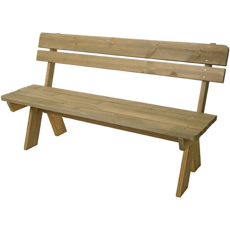 Mendler – Banc de jardin en pin massif 3 places – Dimensions 148 x 86 x 54 cm – Surface lisse pour entretien facile – Conforme aux normes BscI - HWC-L66 (1/6)