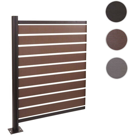 Alu clôtures pour poubelles HWC-K57 - élément d'extension habillage de poubelle - aspect bois extensible 130x100x6cm - anthraci (1/5)