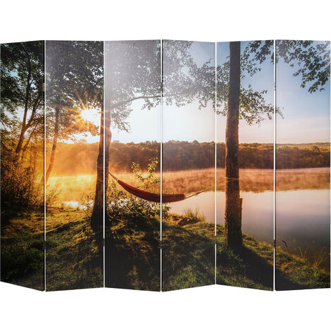 Paravent Acoustique Murando 135x172cm - Isolation Phonique, Bois Marron - Pour Bureau Ou Maison