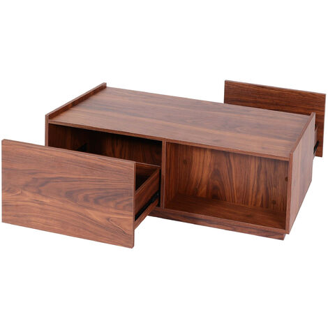 Table basse HWC-J78, Table de salon Table d'appoint Table de salon, tiroir, MDF 110x50x40cm aspect (1/5)