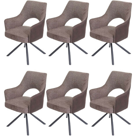 Lot de 6 chaises de salle à manger HWC-H46, chaise de cuisine, réglable en hauteur