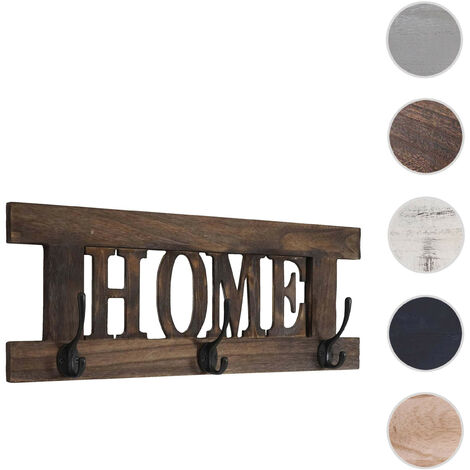 Penderie murale HWC-C60 Home - Penderie Panneau de penderie - Shabby-Look Vintage 55x21cm - grau-blau (1/5)