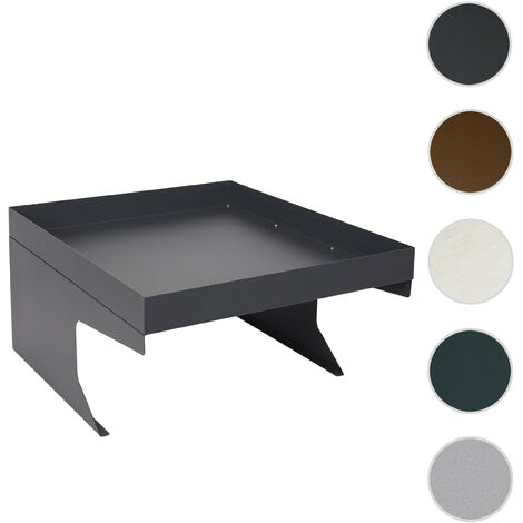 Garage pour tondeuse-robot avec bac à plantes HWC-G60 - toit Abri pour tondeuse - métal 37x60x70cm - inox (1/5)