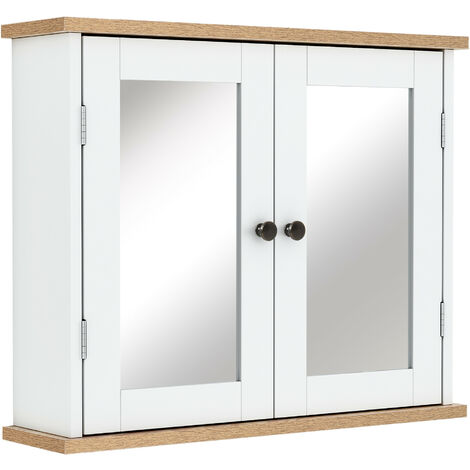 Armoire murale de salle bain SYDNEY en MDF blanc (1/5)