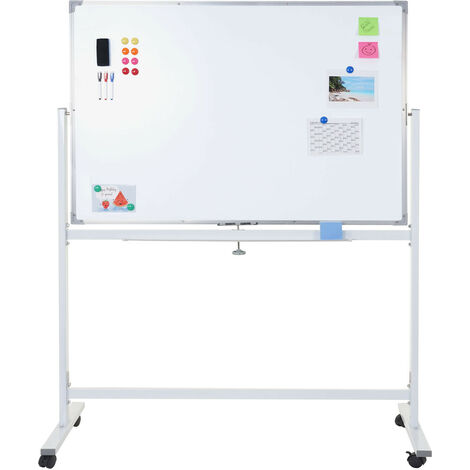 Tableau blanc HWC-C85, mobile, accessoires inclus 150x100cm (1/5)