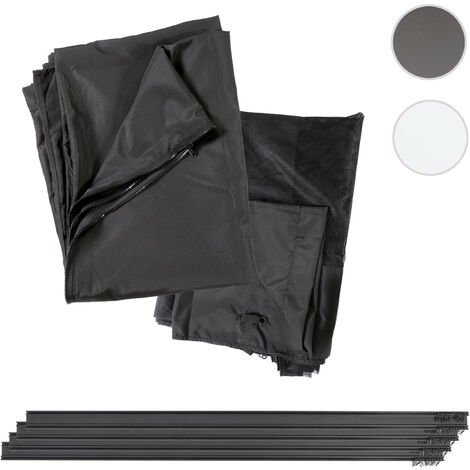 Paroi latérale pour Pergola HWC-J32, set de 4 pièces + Moustiquaire Pavillon Paroi de remplacement (1/5)