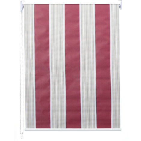 Store à enrouleur pour fenêtres, HWC-D52, avec chaîne, avec perçage, opaque, 70 x 160 rouge/blanc/ (1/4)