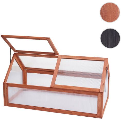 Pflanzkasten HWC-L24AM, Pflanzkübel Blumentopf Blumenkasten, rund 50x34cm Outdoor Akazie Holz FSC®-Zertifiziert, braun