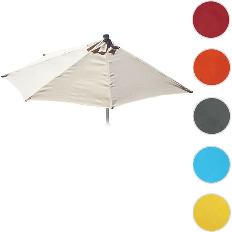 Housse de rechange pour parasol demi-rond Parla - housse de rechange pour parasol - 300cm tissu/textile UV 50+ 3kg - vert (1/5)