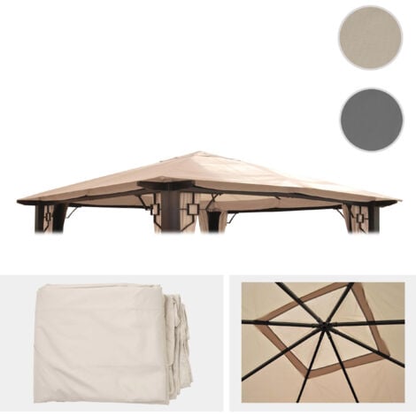 Toile de rechange pour toit Pergola Pavillon Mira 3,5 x 3,5m  couleur crème
