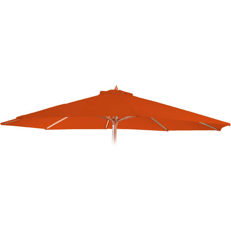 Housse de rechange pour parasol Florida - housse de rechange pour parasol - Ø 3m polyester 6 baleines - terracotta (1/5)
