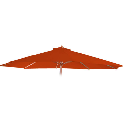 Housse de rechange pour parasol Florida - housse de rechange pour parasol - Ø 3 -5m polyester 8 baleines - terracotta