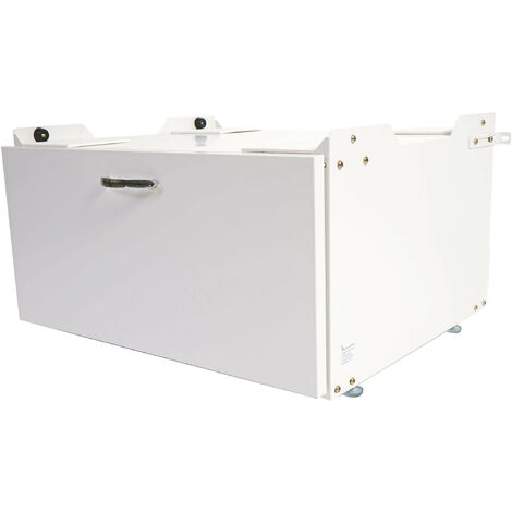 Meuble sous machine à laver – Châssis en acier – Tiroir – Dimensions 33x61x52cm – Pour machines jusqu'à 100kg – Ergonomique – HW (1/6)