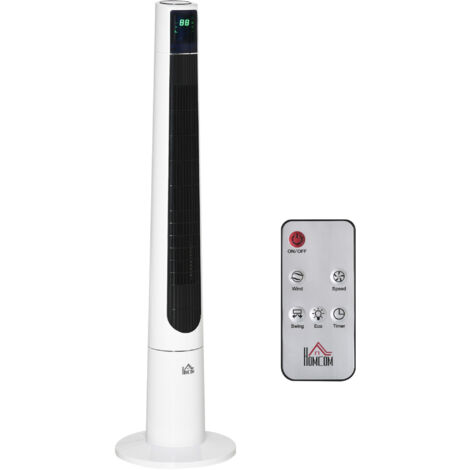 Ventilateur tour oscillant 50W NAPOLI noir et blanc (1/5)