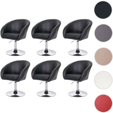 Lot de 6 chaises de salle à manger HWC-F19, chaise de cuisine pivotante Loungesessel, pivotante régl (1/5)