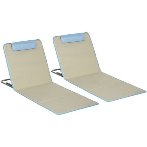 Lot de 2 tapis de plage GASPARD beige (1/5)