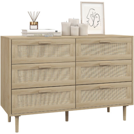 Commode 6 tiroirs bohème ESTEBAN bois (1/5)