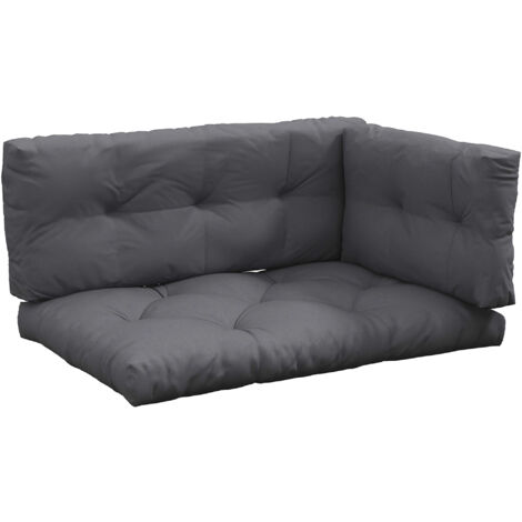 Ensemble de 3 coussins CORNER gris anthracite (1/5)