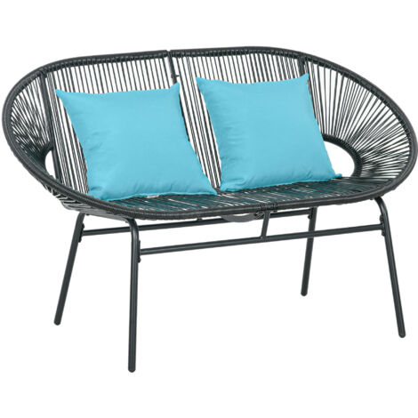 Banc de jardin filaire COPACABANA noir (1/5)