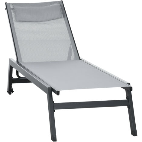 Baun de soleil inclinable MINA gris clair (1/5)