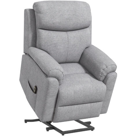 Fauteuil de massage releveur BERTILLE gris clair (1/5)