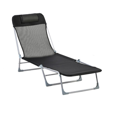 Bain de soleil pliable BRUNO noir (1/5)