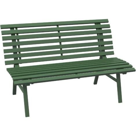 Banc de jardin 2 places OLIVE vert (1/5)