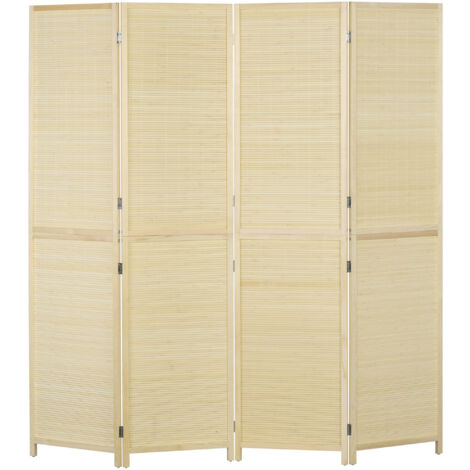 Paravent pliable 4 panneaux DAPHNE bambou (1/5)