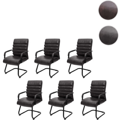 Lot de 6 chaises de salle à manger hwc-m60, chaise rembourrée, chaise de cuisine, tissutextile bois massif - terracotta-brun