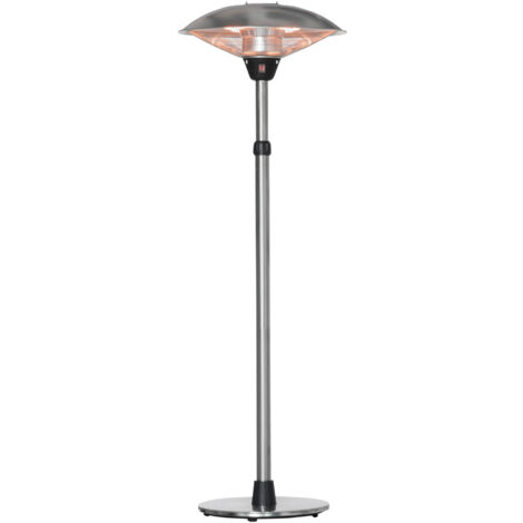 Parasol chauffant sur pied IVAN gris (1/5)