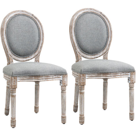Lot De 2 Chaises Design Versailles – Gris – 96 Cm – Paris Prix